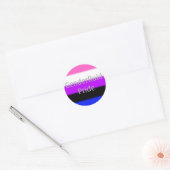 Flag für den Strichcode von Fallen (Text) Runder Aufkleber (Umschlag)
