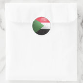Flag für den Sudan Glossy Circle Runder Aufkleber (Tasche)