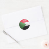 Flag für den Sudan Glossy Circle Runder Aufkleber (Umschlag)