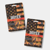 Flag für den Treiber-Feuerwehrmann Ausweis (Vorder- & Rückseite)