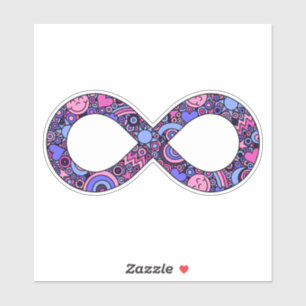 Flag für den unendlichen Neurodiversen Doodle-Alle Aufkleber