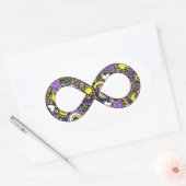 Flag für den unendlichen Neurodiversen Doodle-Nich Ovaler Aufkleber (Umschlag)