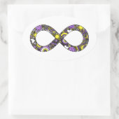 Flag für den unendlichen Neurodiversen Doodle-Nich Ovaler Aufkleber (Tasche)