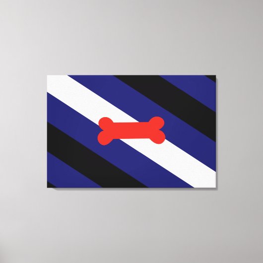 Flag für den Welpenspielstand Leinwanddruck (Vorderseite)