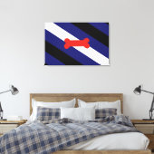 Flag für den Welpenspielstand Leinwanddruck (Insitu (Schlafzimmer))