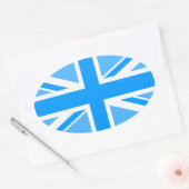 Flag für die Farbunionsbuchse bearbeiten Ovaler Aufkleber (Umschlag)