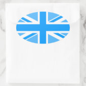 Flag für die Farbunionsbuchse bearbeiten Ovaler Aufkleber (Tasche)