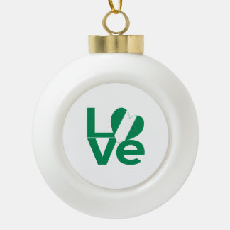 Flag für die grüne LIEBE Nigerias Keramik Kugel-Ornament