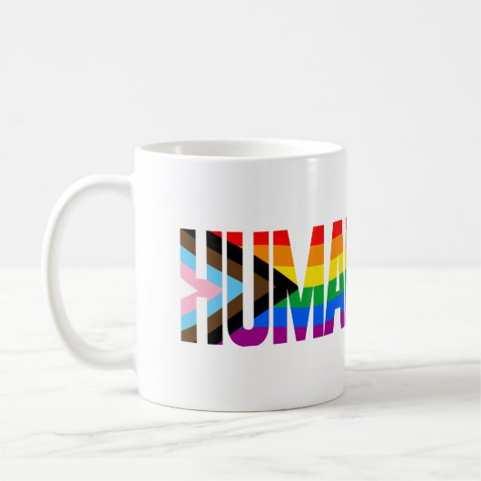 Flag für die Inklusivität Kaffeetasse (Links)