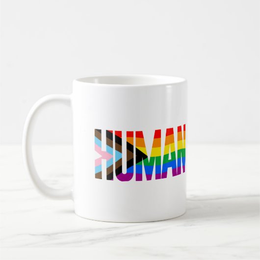 Flag für die Inklusivität Kaffeetasse (Links)