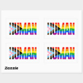 Flag für die Inklusivität Rechteckiger Aufkleber (Blatt)