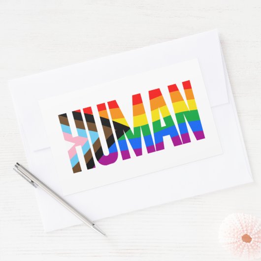 Flag für die Inklusivität Rechteckiger Aufkleber (Umschlag)