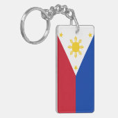 Flag für die Philippinen personalisieren Schlüsselanhänger (Vorderseite links)