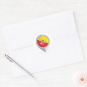 Flag für die Position von Sizilien im Button Runder Aufkleber (Umschlag)