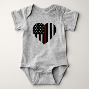 Flag für die rote Linie Baby Strampler
