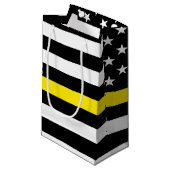 Flag für dünne gelbe Linie Kleine Geschenktüte (Vorderseite Schrägansicht)
