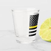 Flag für dünne gelbe Linie Schnapsglas (Links)