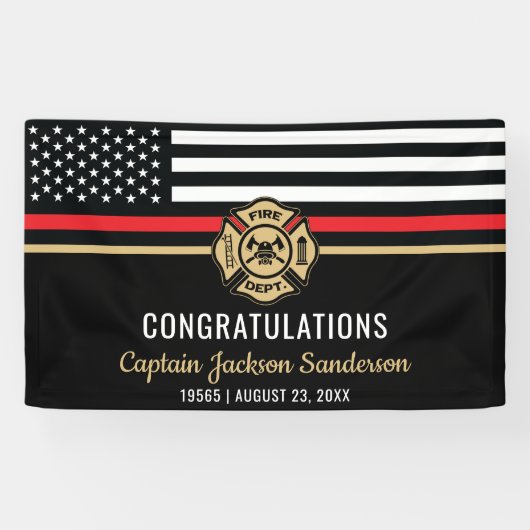 Flag für Feuerwehrruhestandsabteilung Banner (Horizontal)