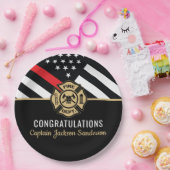 Flag für Feuerwehrruhestandsabteilung Pappteller (Party)