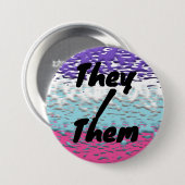 Flag für Funky Trippy Ripply Groovy Multisexual Pr Button (Vorne & Hinten)