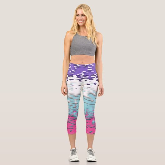 Flag für Funky Trippy Ripply Groovy Multisexual Pr Capri Leggings (Vorderseite)