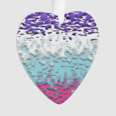 Flag für Funky Trippy Ripply Groovy Multisexual Pr Ornament (Vorderseite)