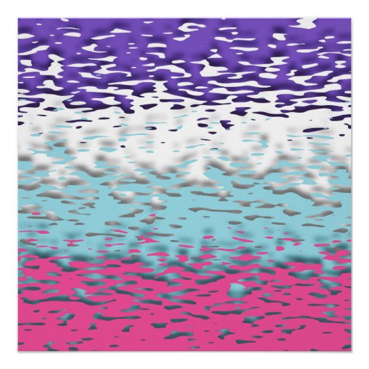 Flag für Funky Trippy Ripply Groovy Multisexual Pr Poster (Vorderseite)