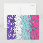 Flag für Funky Trippy Ripply Groovy Multisexual Pr Postkarte (Vorne/Hinten)