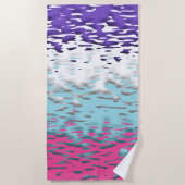 Flag für Funky Trippy Ripply Groovy Multisexual Pr Strandtuch (Vorderseite)