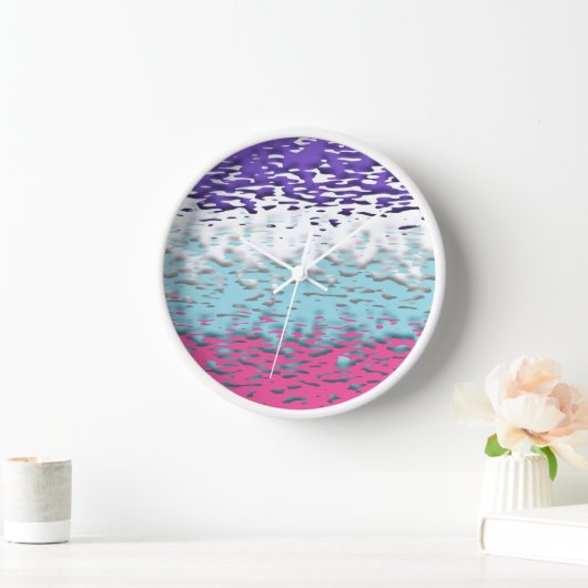 Flag für Funky Trippy Ripply Groovy Multisexual Pr Uhr (Zuhause)