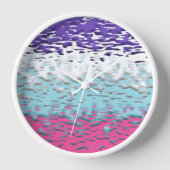 Flag für Funky Trippy Ripply Groovy Multisexual Pr Uhr (Vorderseite)