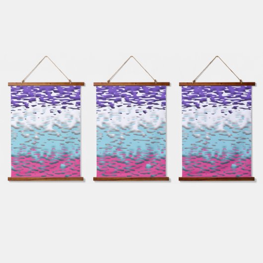 Flag für Funky Trippy Ripply Groovy Multisexual Pr Wandteppich Mit Holzrahmen (Dreifach)