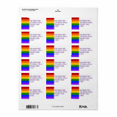 Flag für Gay Pride Adressaufkleber (Vorne)