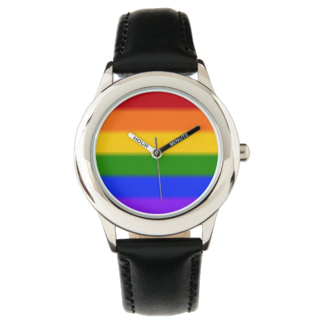 Flag für Gay Pride Armbanduhr (Vorderseite)