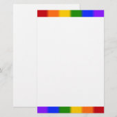 Flag für Gay Pride Briefpapier (Vorne/Hinten)