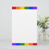 Flag für Gay Pride Briefpapier (Stehend Vorderseite)
