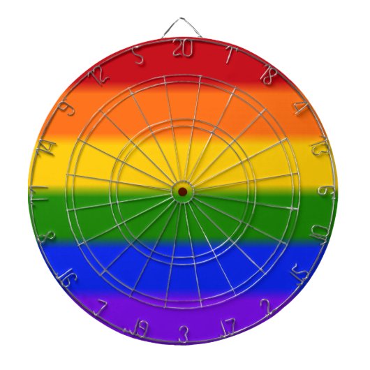 Flag für Gay Pride Dartscheibe (vorne)