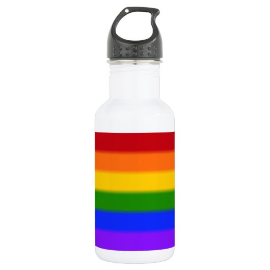 Flag für Gay Pride Edelstahlflasche (Vorderseite)