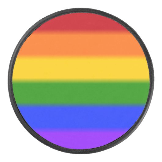 Flag für Gay Pride Eishockey Puck (Vorderseite)