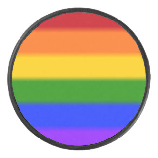Flag für Gay Pride Eishockey Puck