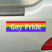 Flag für Gay Pride fallen (Text) Autoaufkleber (Auf Auto)