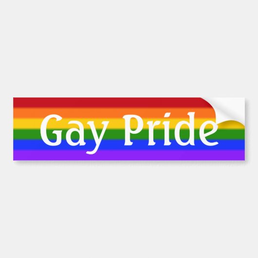 Flag für Gay Pride fallen (Text) Autoaufkleber (Vorne)