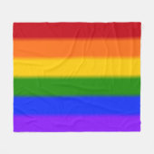 Flag für Gay Pride Fleecedecke (Vorderseite (Horizontal))