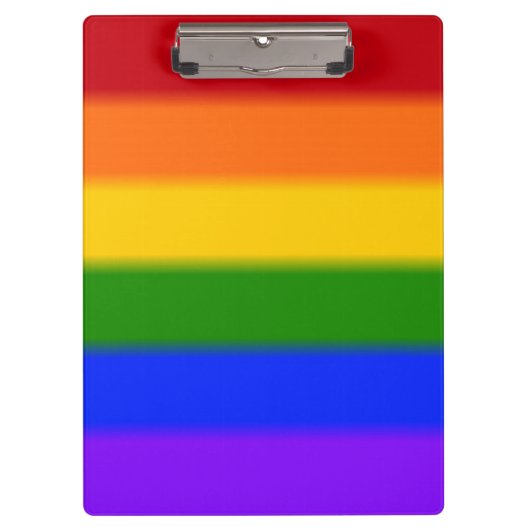 Flag für Gay Pride Klemmbrett (Vorderseite)