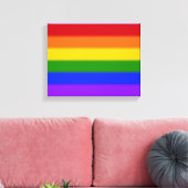 Flag für Gay Pride Leinwanddruck (Insitu (Wohnzimmer))