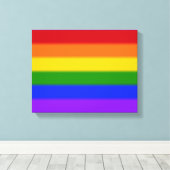 Flag für Gay Pride Leinwanddruck (Insitu (Holzboden))