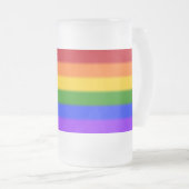 Flag für Gay Pride Mattglas Bierglas (VorderseiteRechts)