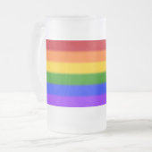 Flag für Gay Pride Mattglas Bierglas (Vorderseite Links)
