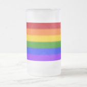 Flag für Gay Pride Mattglas Bierglas (Mittel)