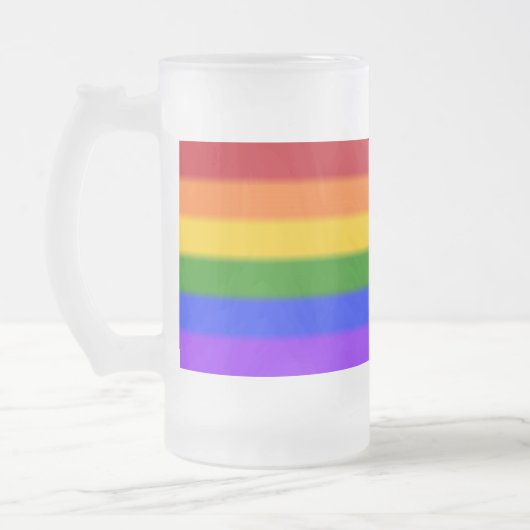 Flag für Gay Pride Mattglas Bierglas (Links)